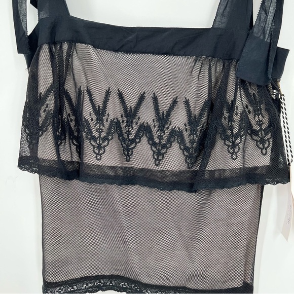 NWT St.Roche Cloud Top Floral Lace Blouse Top Tie Strap Layered Gothic 6 - Picture 4 of 10